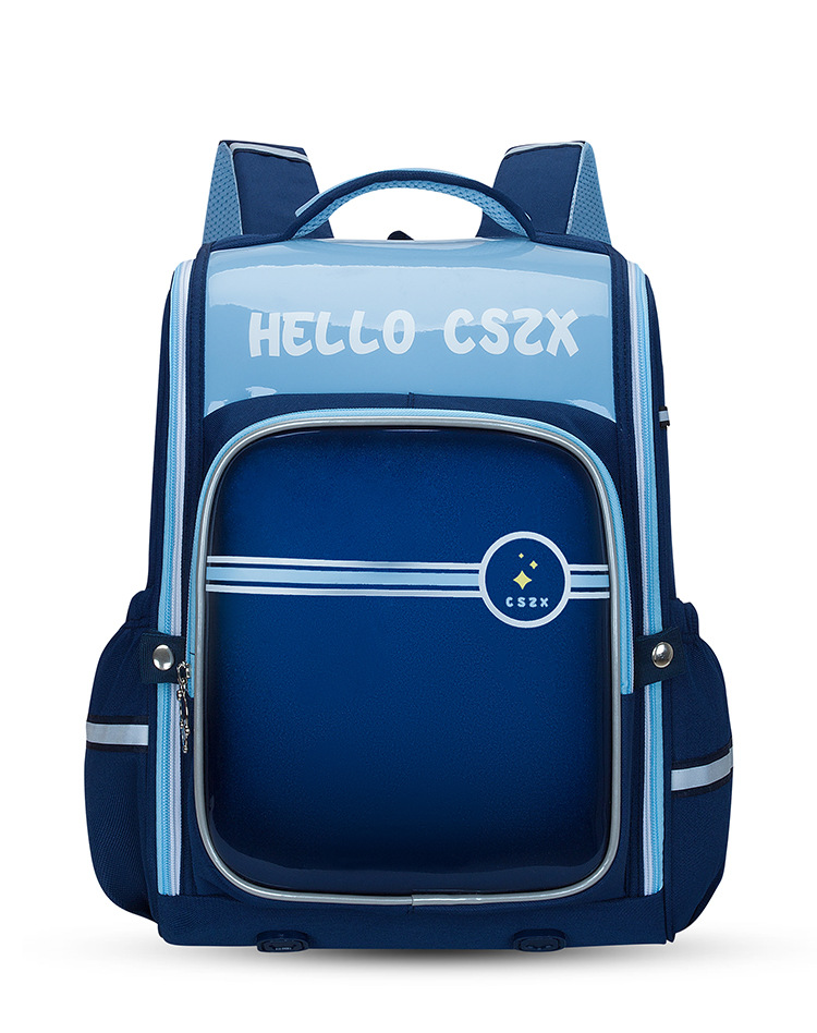 mochila escolar clásica azul