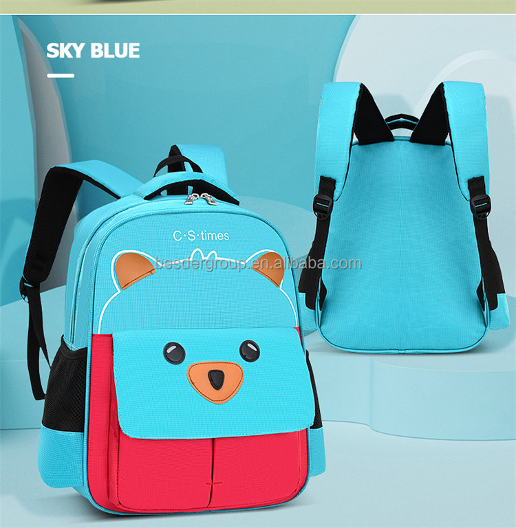 mochila escolar azul cielo