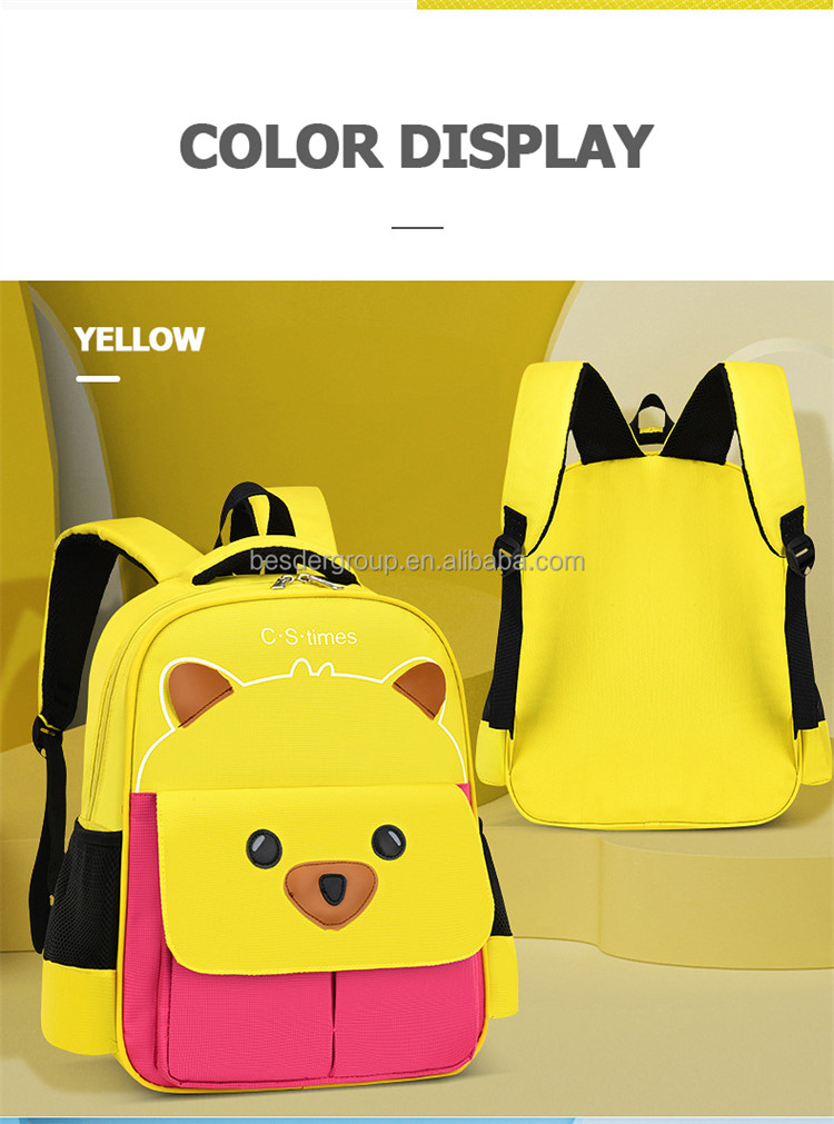 mochila escolar amarilla