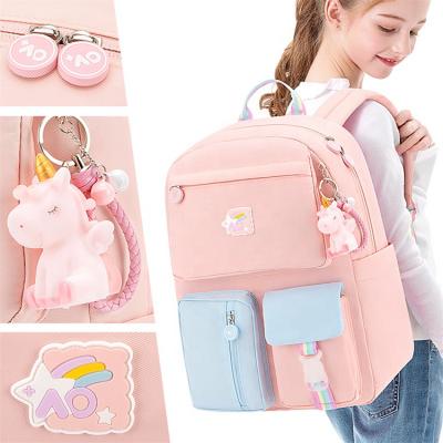 Linda mochila para niña, rosa, personalizada, impermeable, unicornio, mochila.